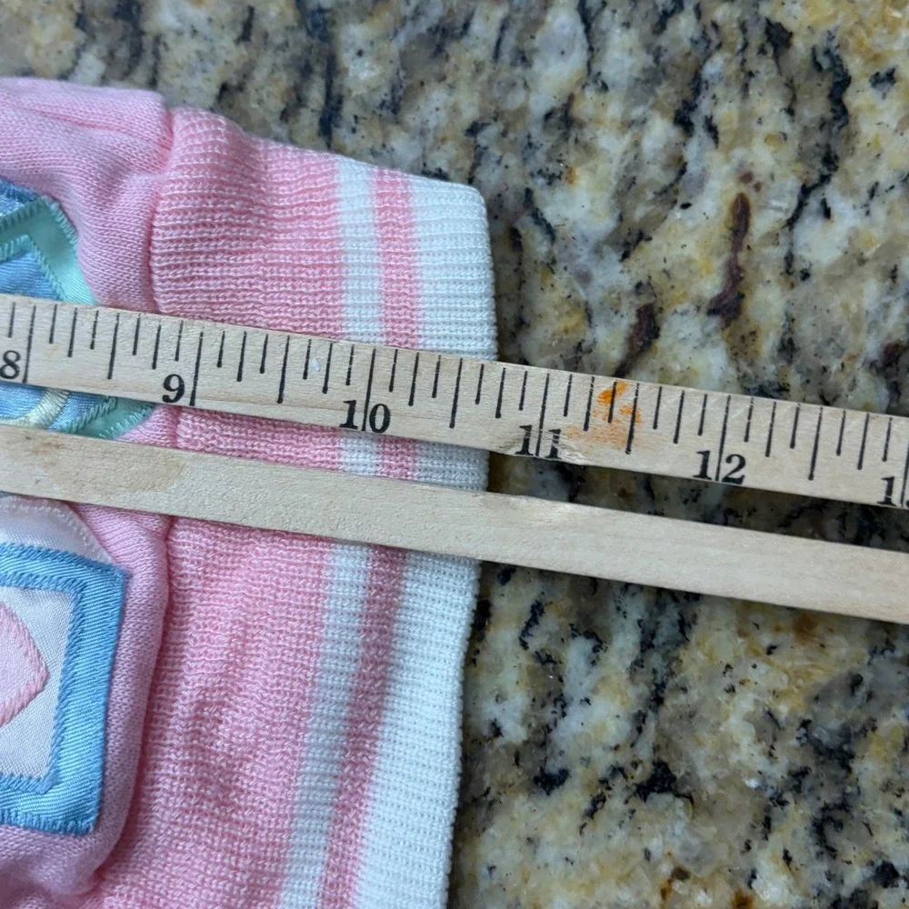Vintage Joggles Baby Girl‎ Alphabet Blocks Hoodie Pink White 12 Months 80s 90s